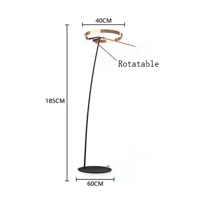 JIANKEXING Ring Angeln Stehlampe Raumdekor Goldene lange Stange moderne einfache LED minimalistische Licht Luxus Designer vertikale Tischlampen 7