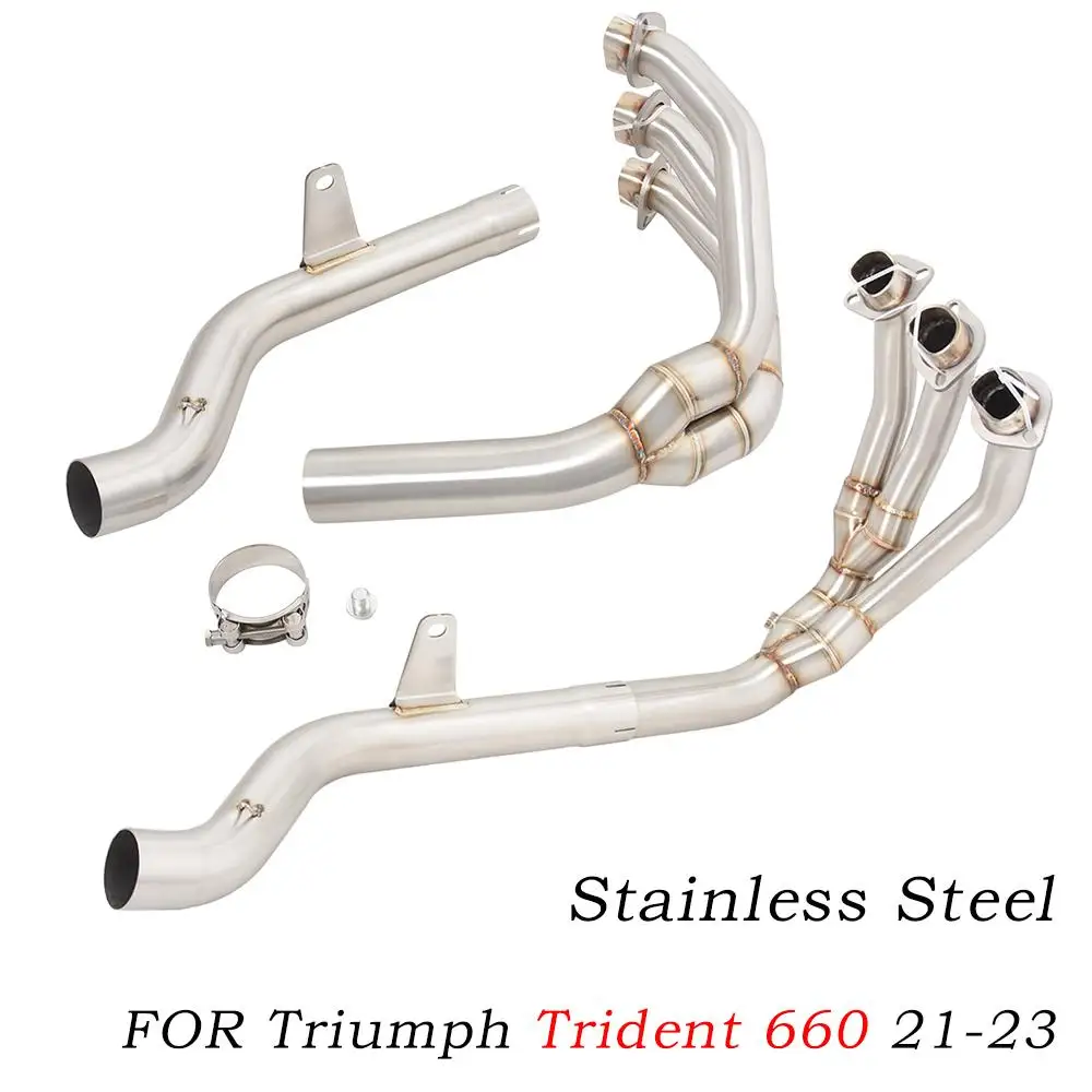 

For Triumph Tiger 660 Sport 2022-2023 Motorcycle Exhaust Header Tube Muffler Front Link Pipe Stainless Steel Modified Side Rows