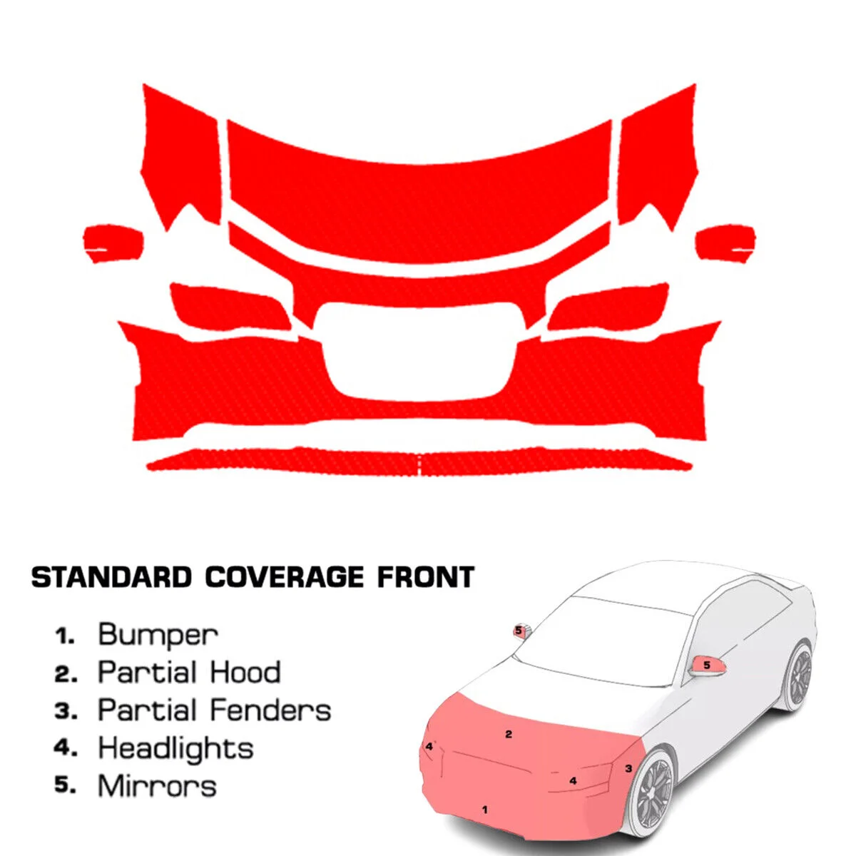 

For Chrysler 300 2015-2016 PreCut Paint Protection Film Clear Bra PPF