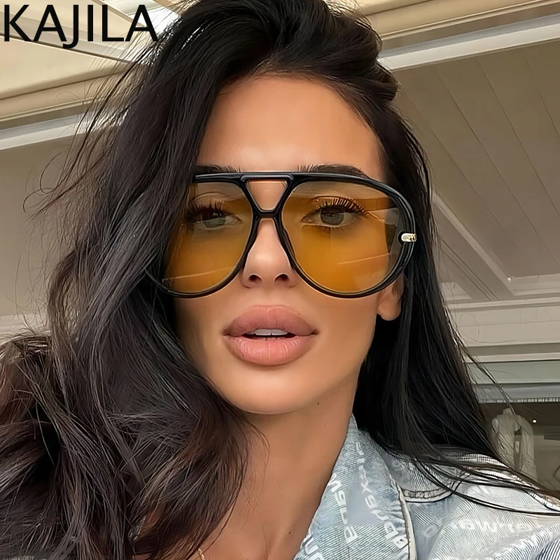 Oversized Shield Sunglasses Women Large Frame UV400 Protection Aviator Style Amazon.com: Kenailw Oversized Aviator Sunglasses for Women  main image 4