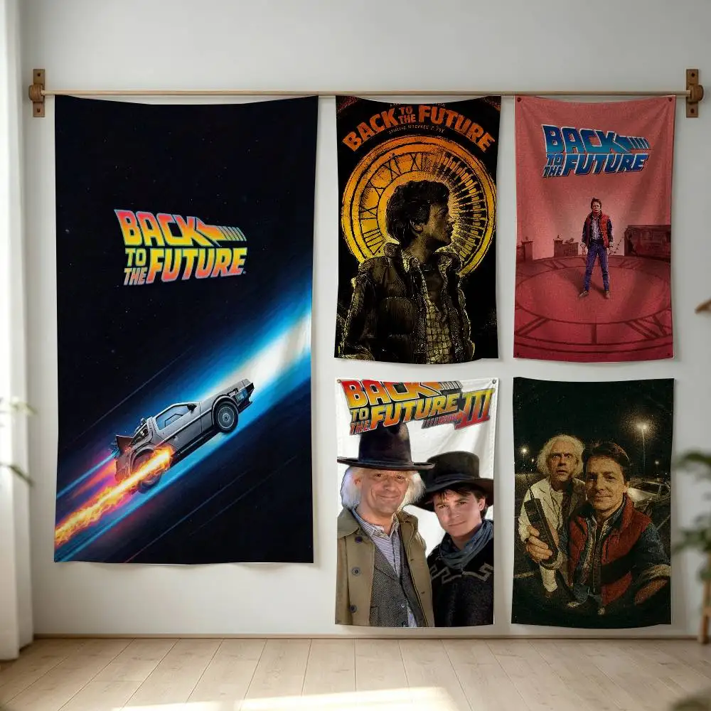 Back to the Future Flag Digital Printing Banner for Garage Wall Out Door Decoration