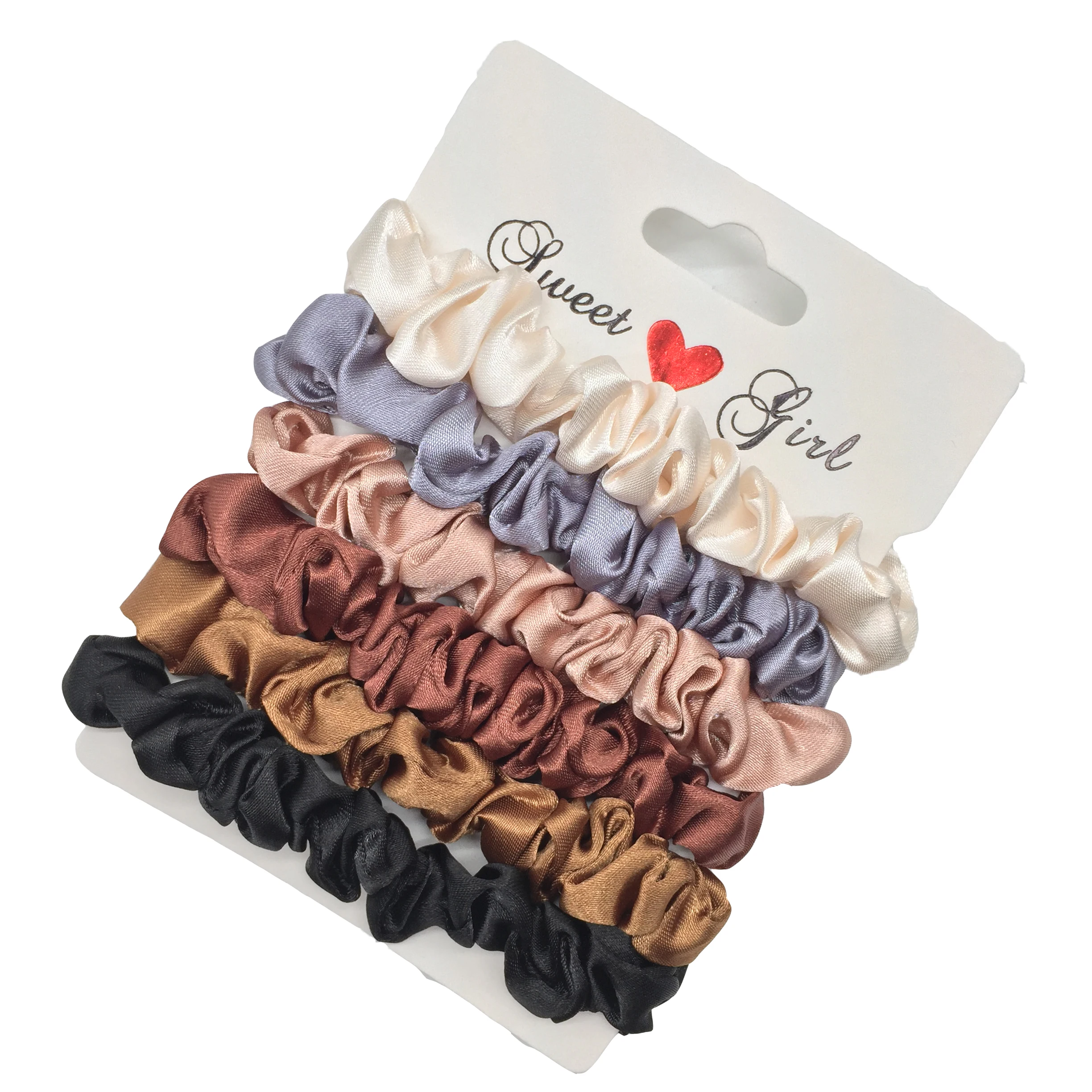 6/5/4 pc Hairbands Hair Tie Women Satin Velvet Scrunchies Holder Heandband haar accessoires wholesale items for boutique no card