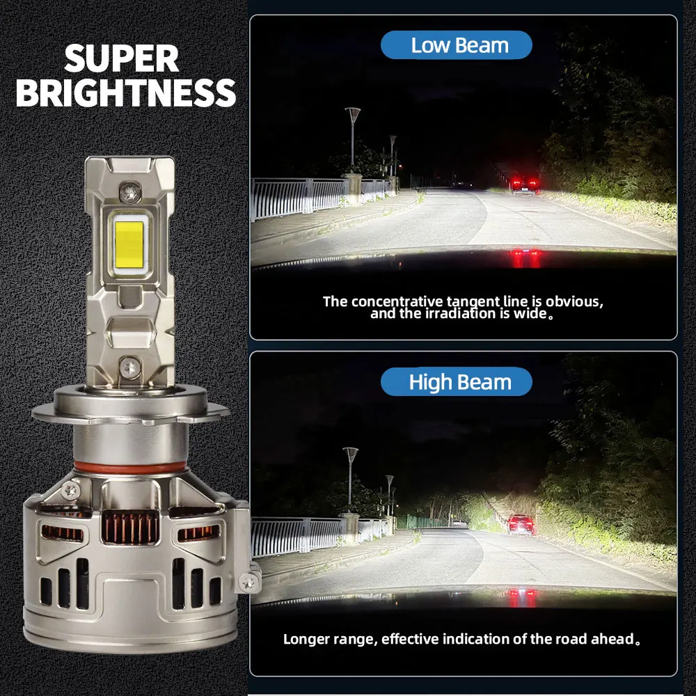 240W Auto LED Headlights 2 Copper Tube High Power Bulb Car H7 H4 H11 H1 9005 HB3 9006 HB4 9012 Light for Vehicle Replacement Kit view 2