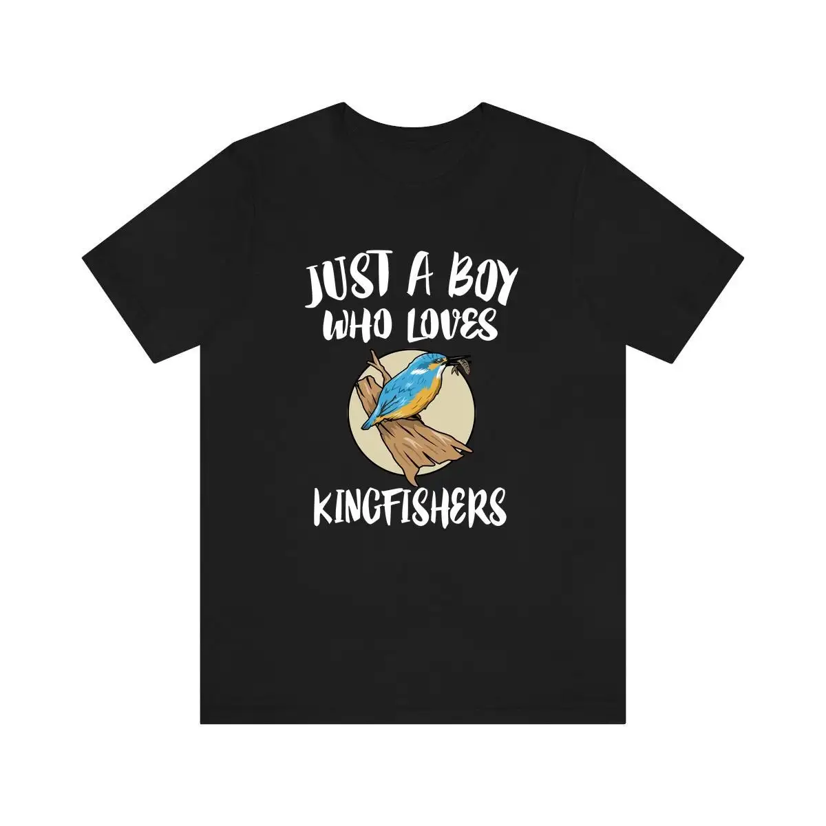 Just A Boy Who Loves Kingfishers Birds Shirt, Kingfisher Lover Shirt, Birding Shirt, Bird Lover Gift, Animal Adult Kids T-Shirt