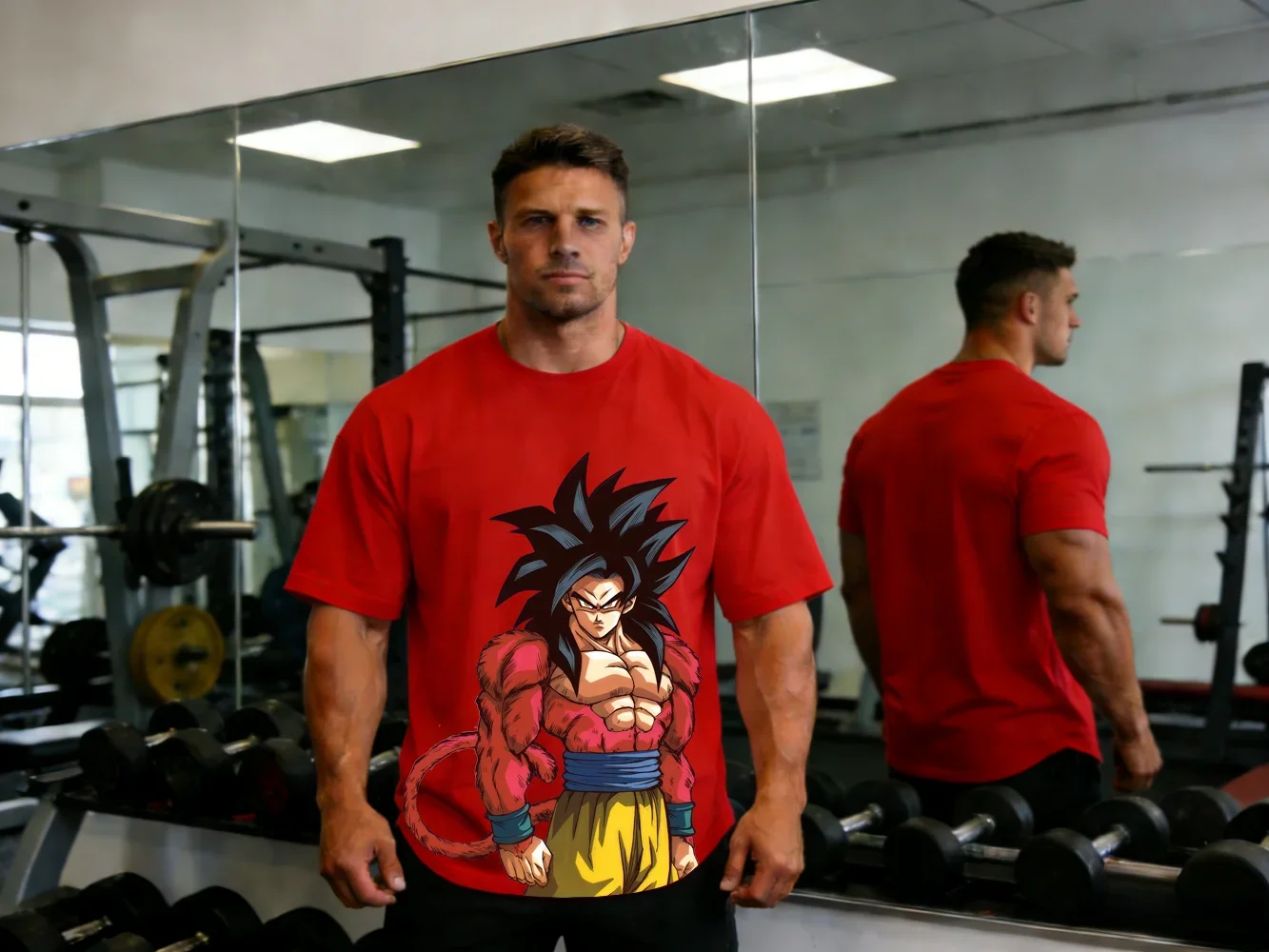 2026 Summer Hot Sale Dragon Ball GT Super Saiyan 4 Goku Anime T-shirt Family Matching Parent-child Set Oversized Vintage Gym Tee