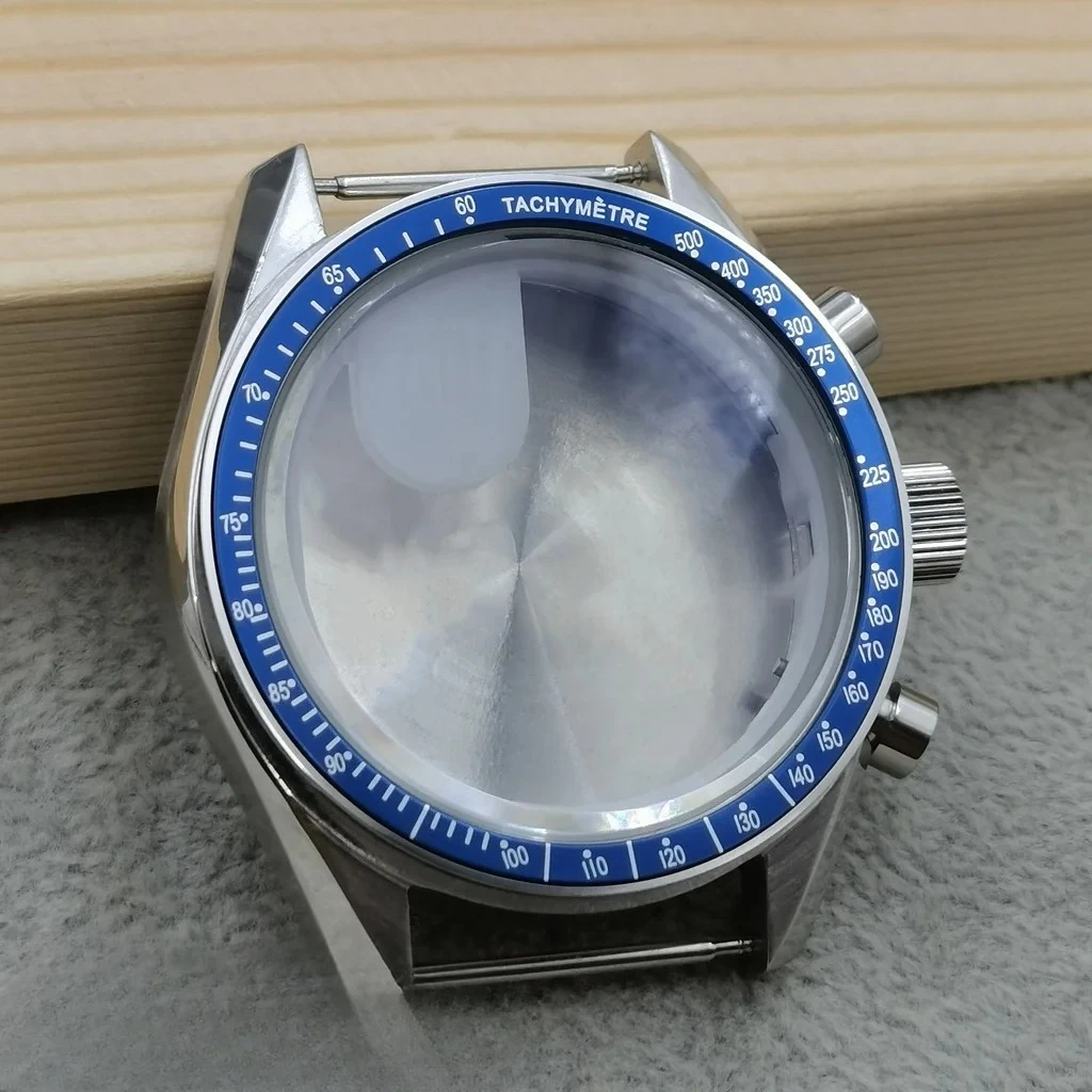High Quality VK63 case 39.7mm moonswatch metal case chronograph case bezel,VK63 Fashion Business watch sealed back moon watch image 2