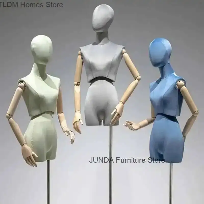 Mannequins Display Velvet Clothing Clothing Colorful Full-body Dress Stand Store Half-length Wedding Window Props Women's Model