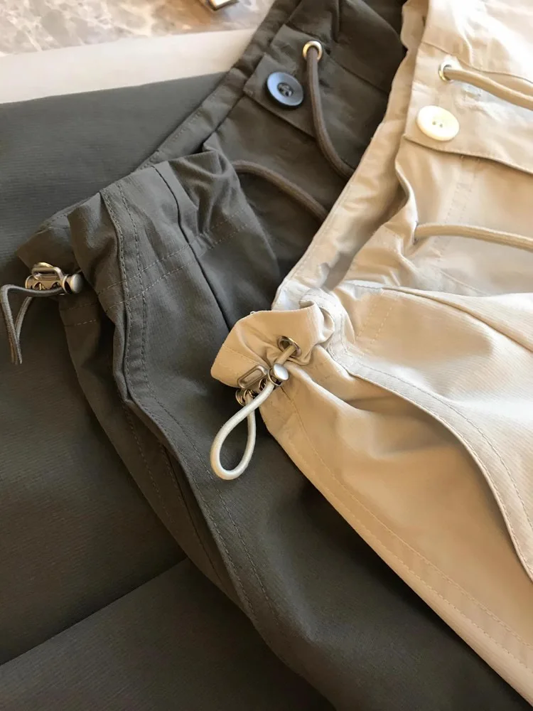 Pantalon ample à jambes larges pour femmes, couleur unie, décontracté, taille haute, printemps et été