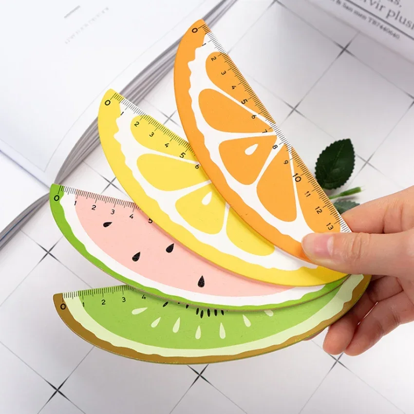 1pcs/lot Korean Cute Cartoon Fresh Fruit design wooden Straight ruler 15cm DIY tools nice gift prize Stationery