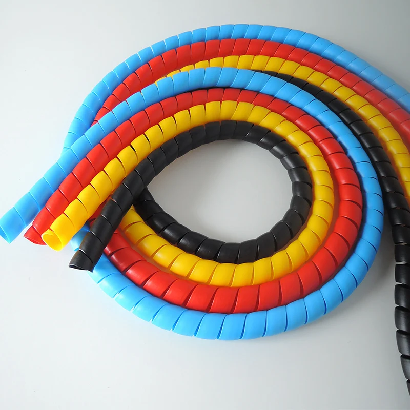 

1MeterSpiral Wire Organizer Wrap Tube 10mm/14mm Casing Sleeves Winding Pipe Flame Retardant Cable Sleeve Colorful Cable