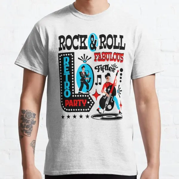 Men Clothes Rockabilly Psychobilly Bikers Rock and Roll Vintage Rockers Essential T-Shirt Summer Classic Male Lady Tee Camisetas