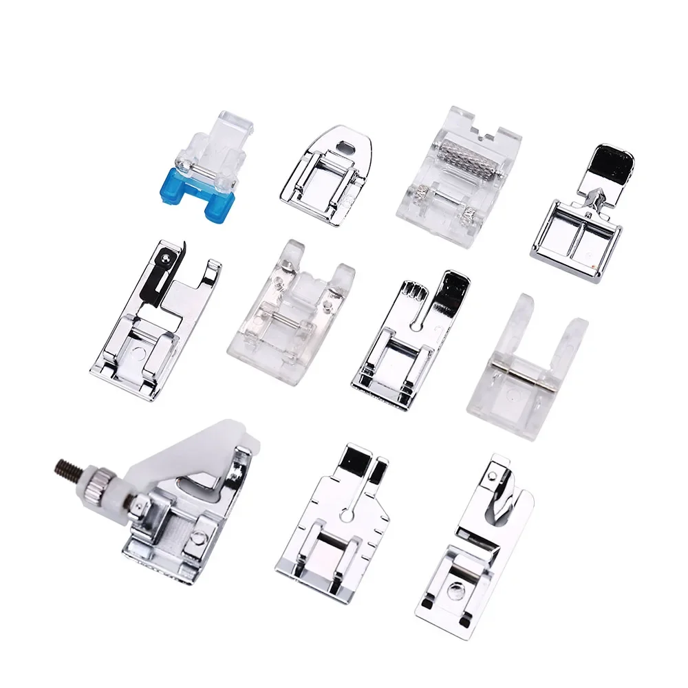 Sewing Machine Presser Foot 11-82pcs/Set Press For Brother Singer Kit Braiding Blind Stitch OverLock Zipper Ruler Parts