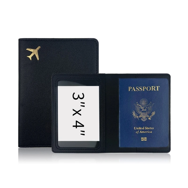 Durable Simple Plane Passport Holder for Men and Women Card Case Travel Gift