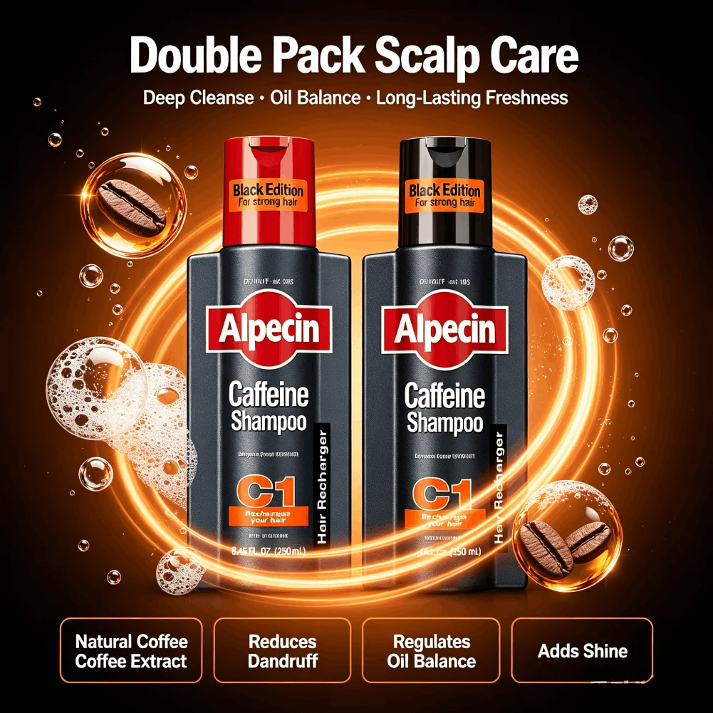 Germany Alpecin C1 Caffeine Anti Baldness Shampoo Men Scalp Oil Control Anti Dandruff Gentle Non-Irritating Fluffy Hair Shampoo