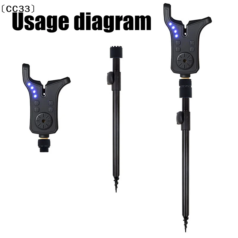 Adaptador de pesca n45, conector de troca rápida com ímã, liga de alumínio, conector de suporte para vara de pesca, para alarme de mordida 〔cc33〕