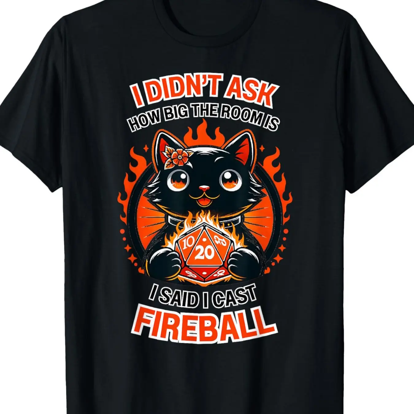 Fun Dragon and Dungeon Fireball Technique T-shirt with 