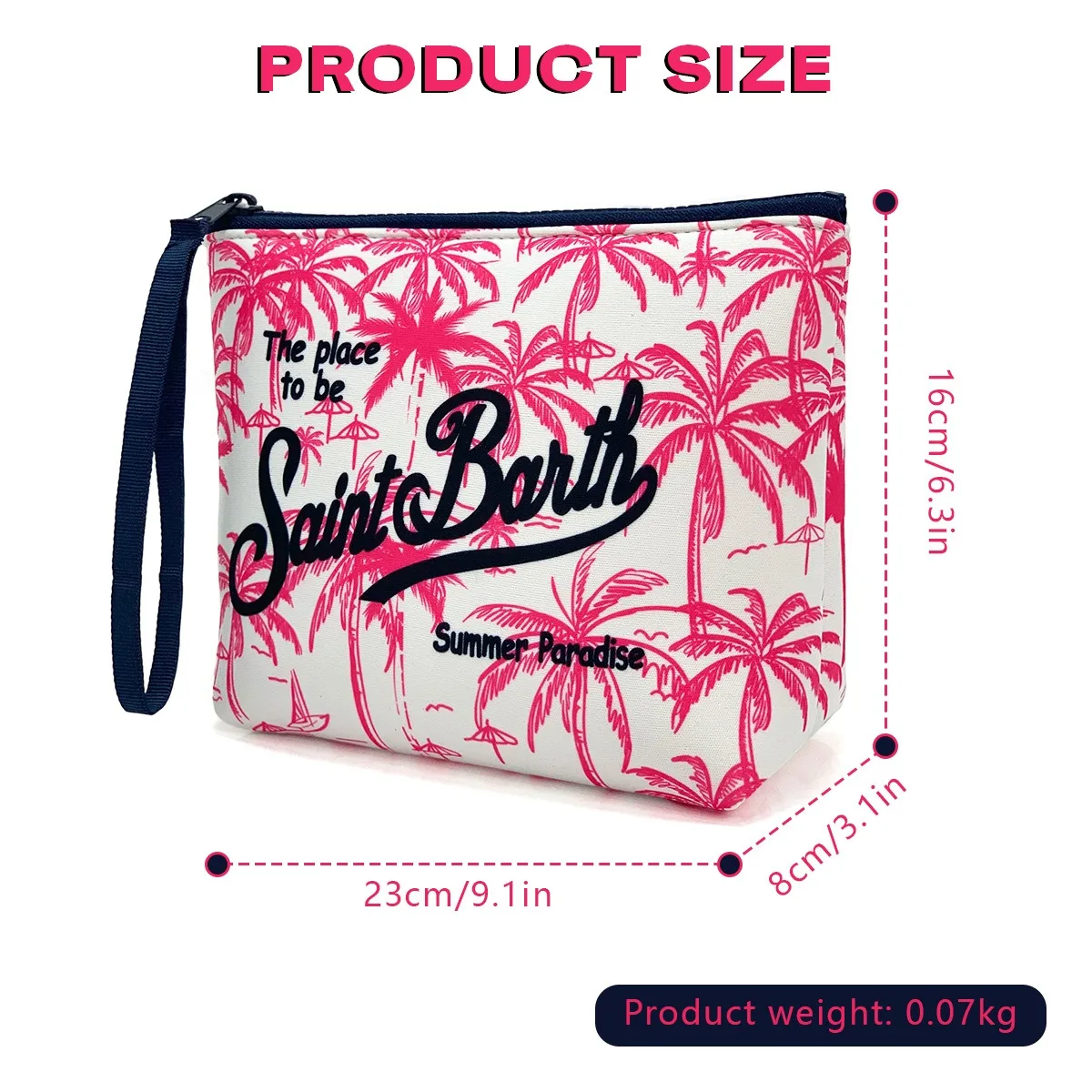 حقيبة مكياج بلون سادة للنساء مقاومة للماء وحقيبة تخزين ذات سعة كبيرة للسفر اليومي ومحفظة لطيفة للعناية بالبشرة وتنظيم الحقيبة