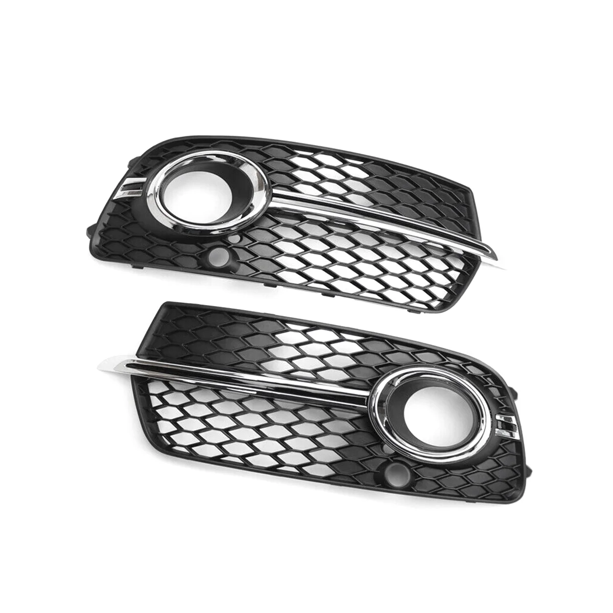 1 Pair Car Front Fog Light Grill Cover for Audi Q5 S-Line 2013-2017 8R0807682N 8R0807681S