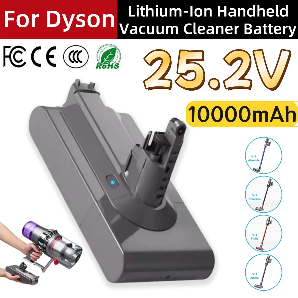 25.2V 10000mAh Li-ion Battery For Dyson SV15 Vacuum Cleaners Fluffy SV15 V11 Absolute Extra V11 Absolute V11 Animal 970145-02