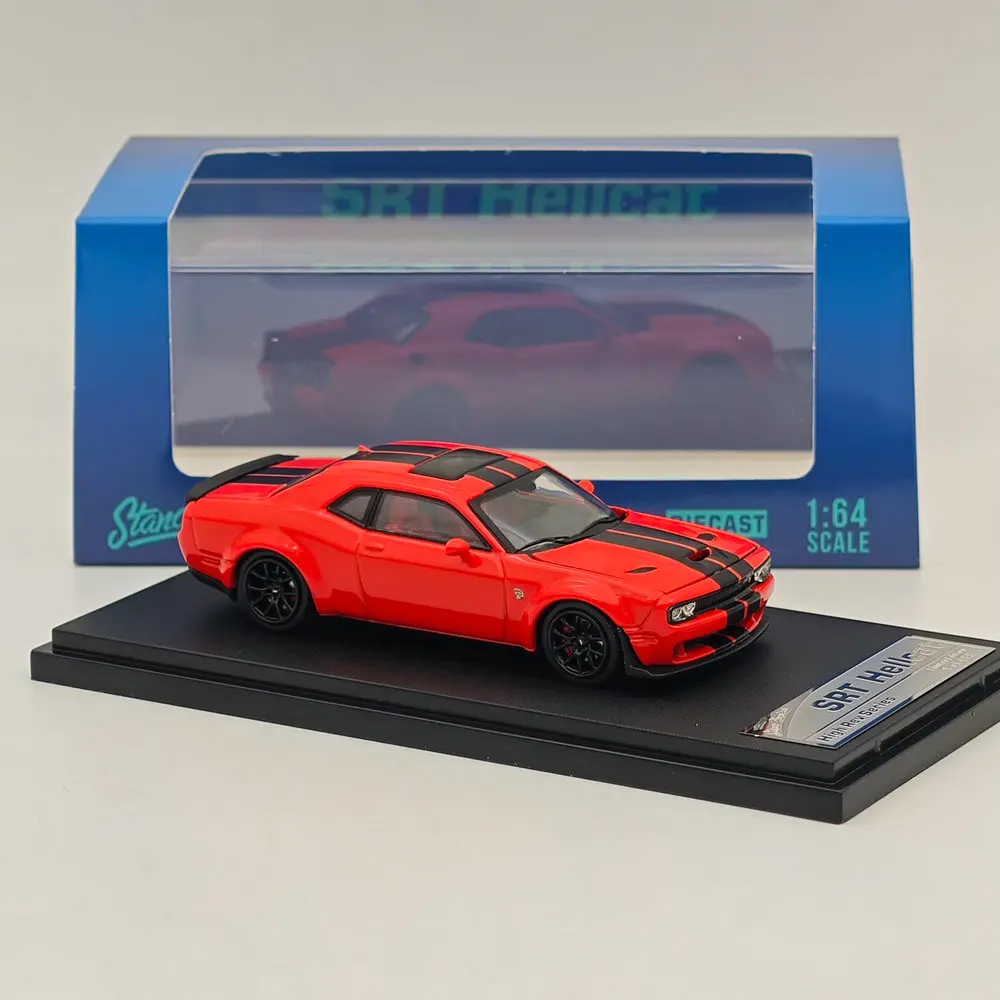 Stance Hunters SH 1:64 SRT Hellcat Muscle Sports Red Diecast Models Car Limited Collection Auto Toys Gift