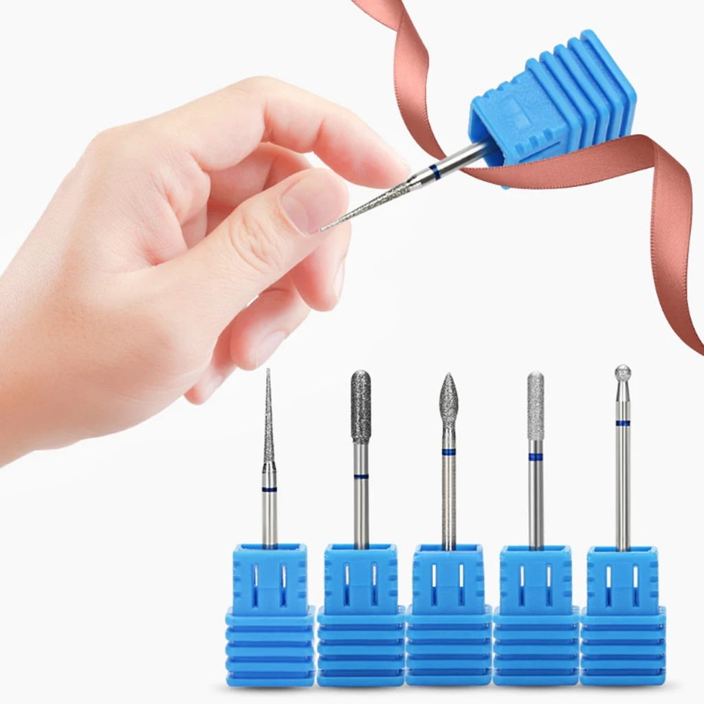 Nail Drill Bits Electric Rotary Manicure Nail Art Filing Grinding Head 5Pcs