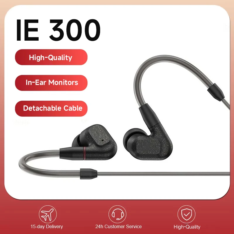 High-Fidelity  IE 300 In-Ear Headphones with Secure Fit and Detachable Cable for Studio and Live Performance