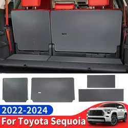 Dotyczy 2022 2023 2024 Toyota Sequoia oparcie siedzenia panelu zapobiegającego kopnięciu wzór z włókna węglowego wewnętrznych akcesoria do modyfikacji