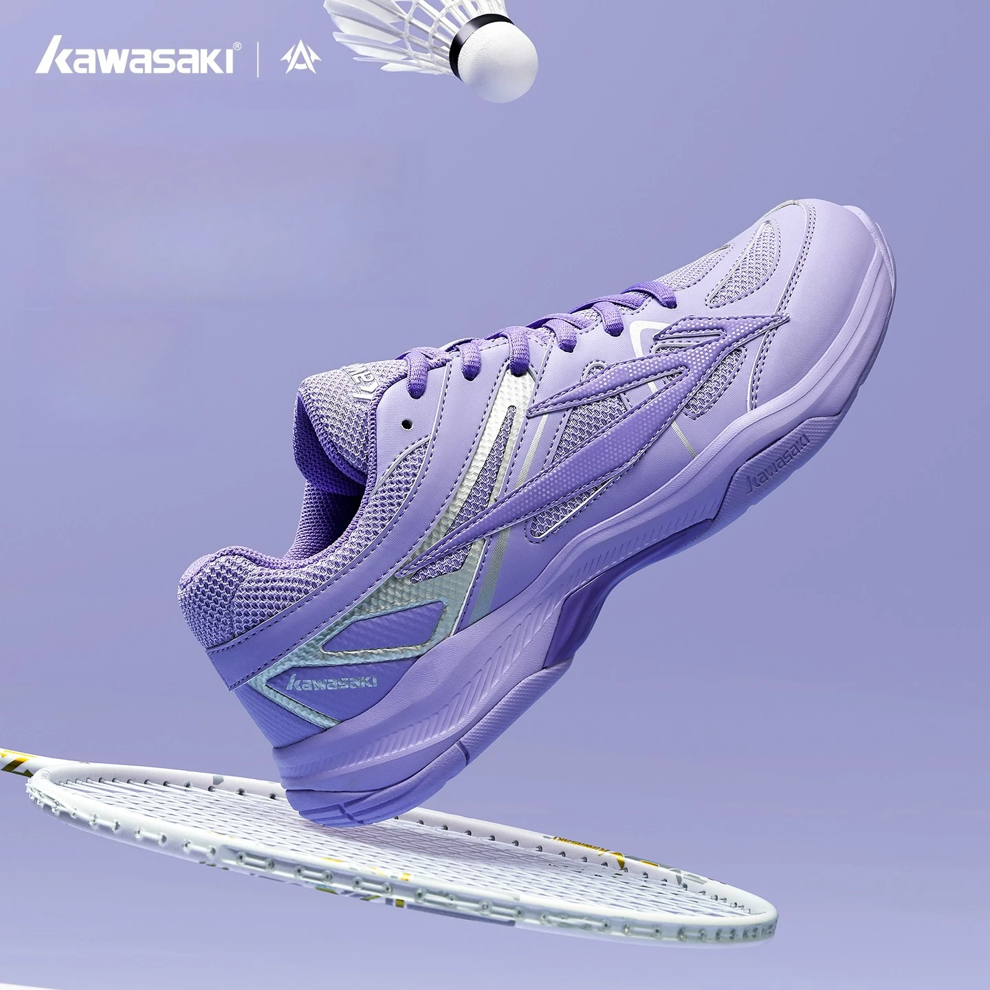 

Kawasaki Brand 2026 New Badminton Shoes for Men Women Tennis Anti-twish Design Breathable Sport Shoes Couples Male Sneakers