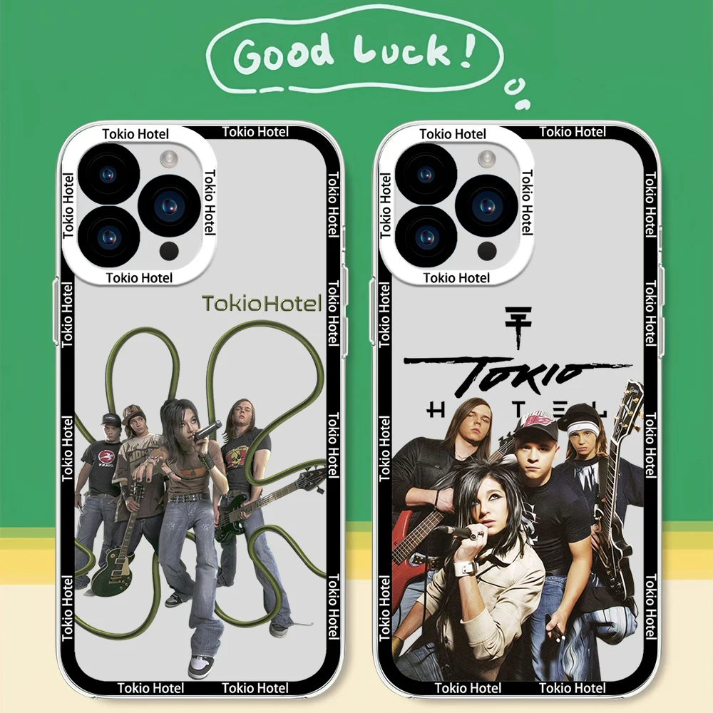 Band T-Tokio Hotel Scream Phone Case for iPhone 12 11 13 14 15 16 Max Pro Plus Transparent Bezel Cover