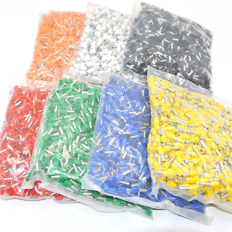 

10000pcs 10K E0508 Tube insulating Insulated terminals 0.5MM2 Cable Wire Connector Insulating Crimp Terminal Connector