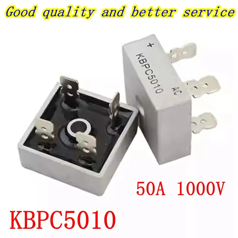 10pcs KBPC5010 Diode bridge rectifiers diodes 50A 1000V KBPC 5010 power rectifier diode Single-phase rectifier bridge