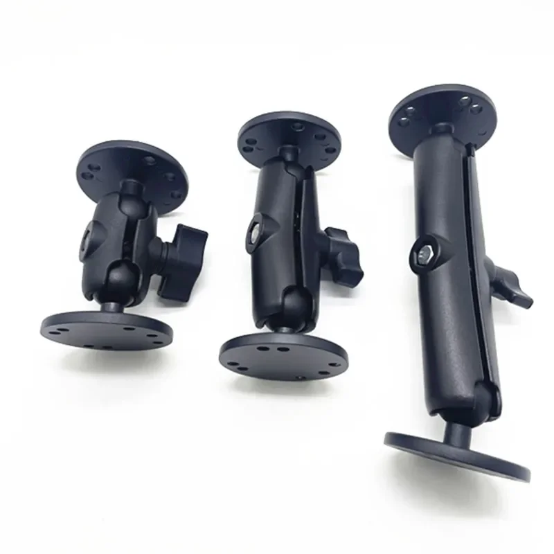 1'' Universal Double Ball Mount with 9cm Medium Arm round Plates Drill-Down Forklift Car Holder Mounting for Ram Mount