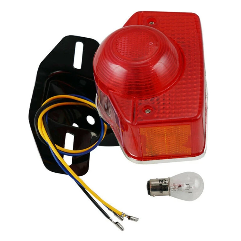 

Dne-zMotorcycle Brake Tail Light Tail Light Assembly with Bulb for Honda CT70 CT90 CT125 XL70 CL70 CL90 Jialing