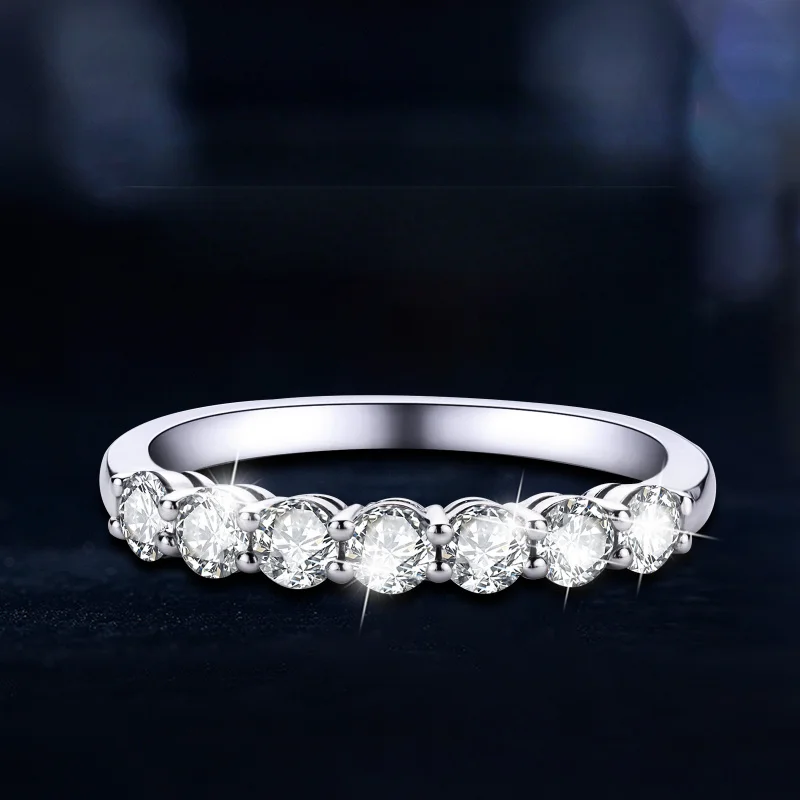 

Trendy Ins Style Moissanite Seven-Star Stackable Ring for Women S925 Sterling Silver Luxury Jewelry 2025 Free Shipping