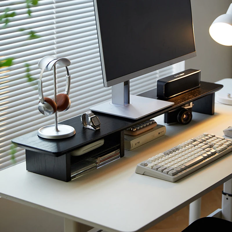 Modular Monitor Rack North Solid Wood Computer Racks Minimalist Office Monitors Base Portable Scalable Notebook Storage Racks