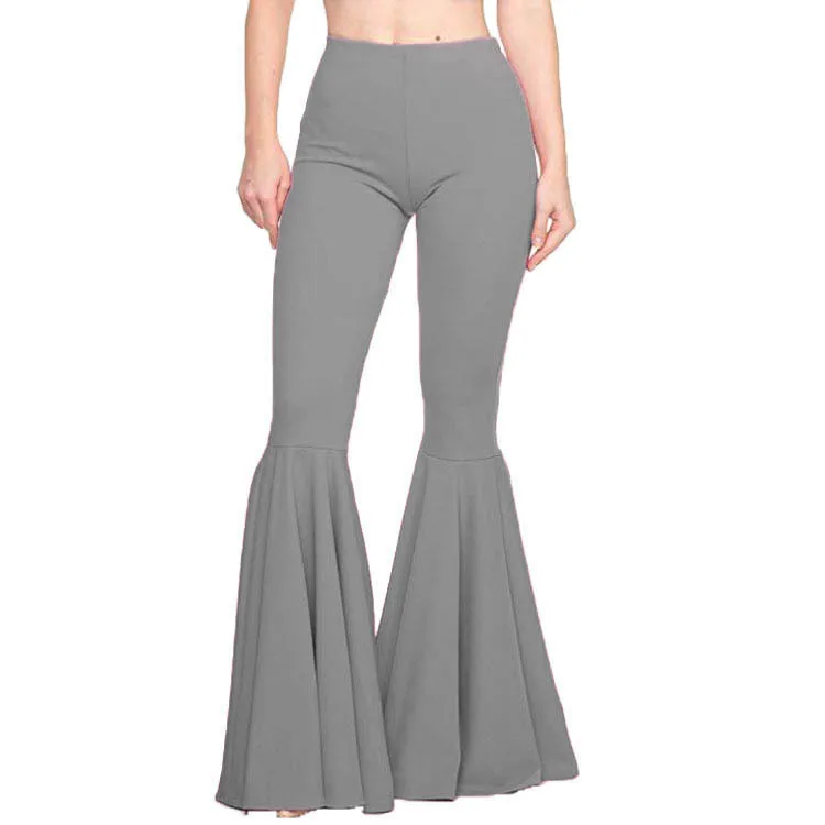 Fall 2024 women's fashion high-waisted  beltless  bell-bottomed trousers and temperamental stage trousers