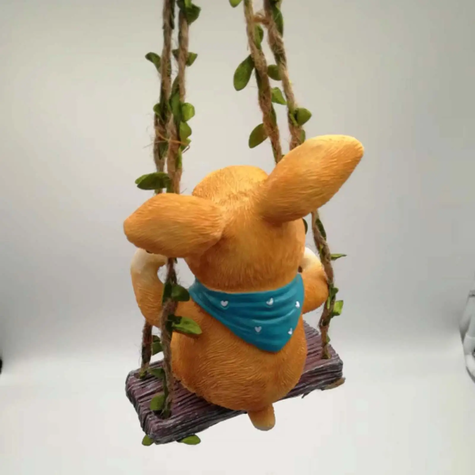 Adorable Swing On Animal Statue Figurines Ornaments for Shelf Tabletop Décor