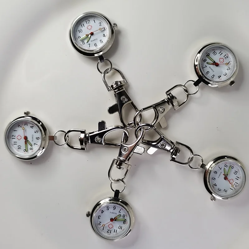1pc keychain hanging watch, nurse watch, pocket toilet watch, student exam table, pocket watch, simple design
