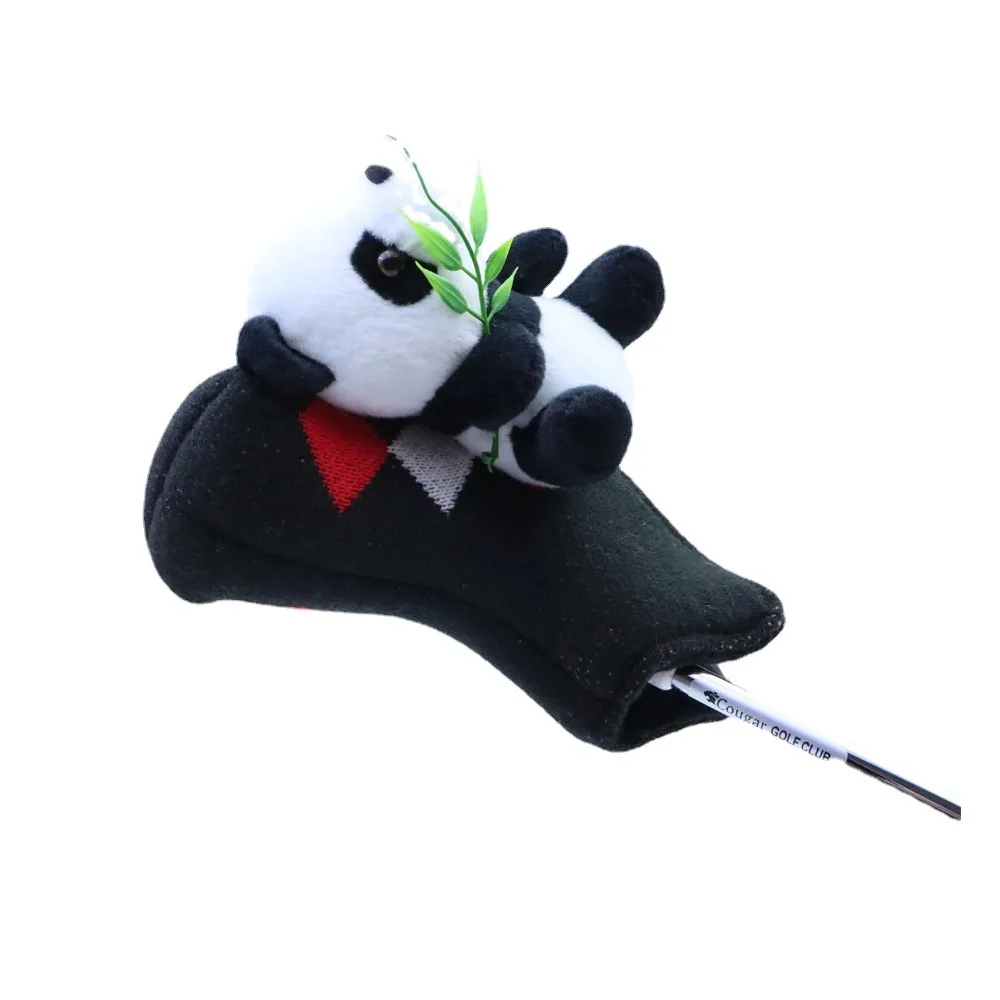 2024 New Panda Plush Animal Golf Driver Fairway Head Cover Golf Club 460cc Wood Cover DR FW CUTE GIFT Noverty