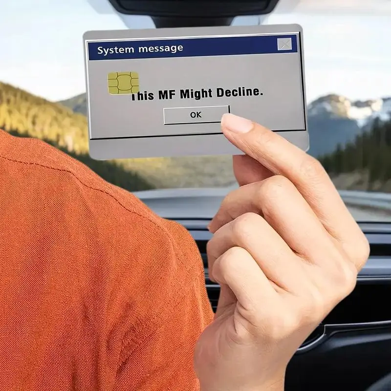 Custom System Error Message Credit Card Cover Funny Vinyl Skin Stickers Waterproof Decals for Protection