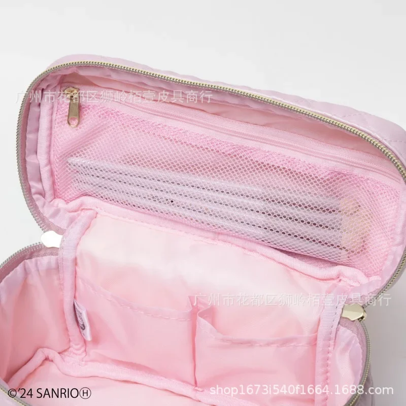 بو حقيبة مستحضرات التجميل مرحبا كيتي جديد الكرتون لطيف حمل حقيبة Kawaii الفتاة القلب حقيبة التخزين سعة كبيرة حقيبة مستحضرات تجميل أنيمي