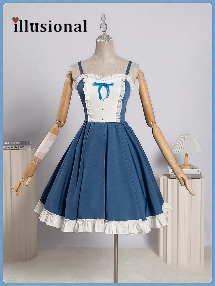 illusional Anime Lov Chunibyo & Other Delusions Cosplay Takanashi Rikka Cosplay Costume Takanashi Rikka Date Party Dress Female