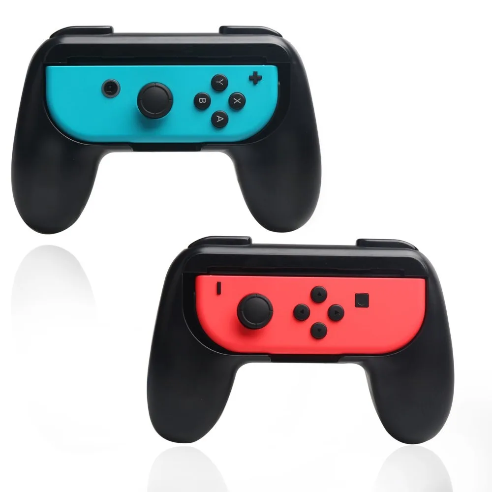 for Nintendo Switch Joy-Con, Wear-resistant Handle Kit for Switch Joy Cons Controller, 2 Pack (Black)