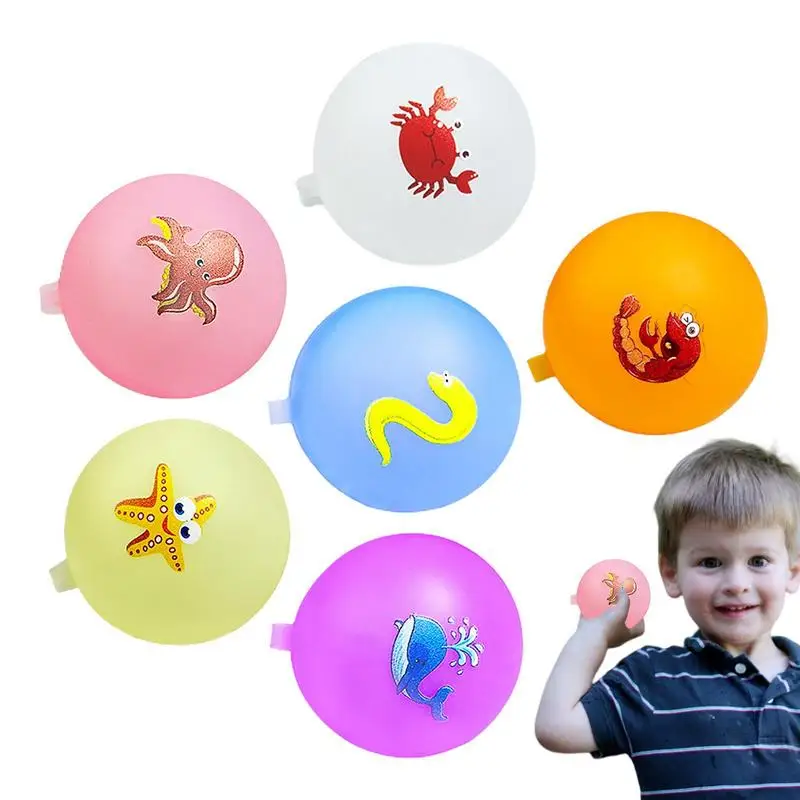 

Reusable Water Balloons Reusable Soft Silicone Water Ball Toy 6PCS Pool Beach Toys Self Sealing Water Balloon For Pool Parties