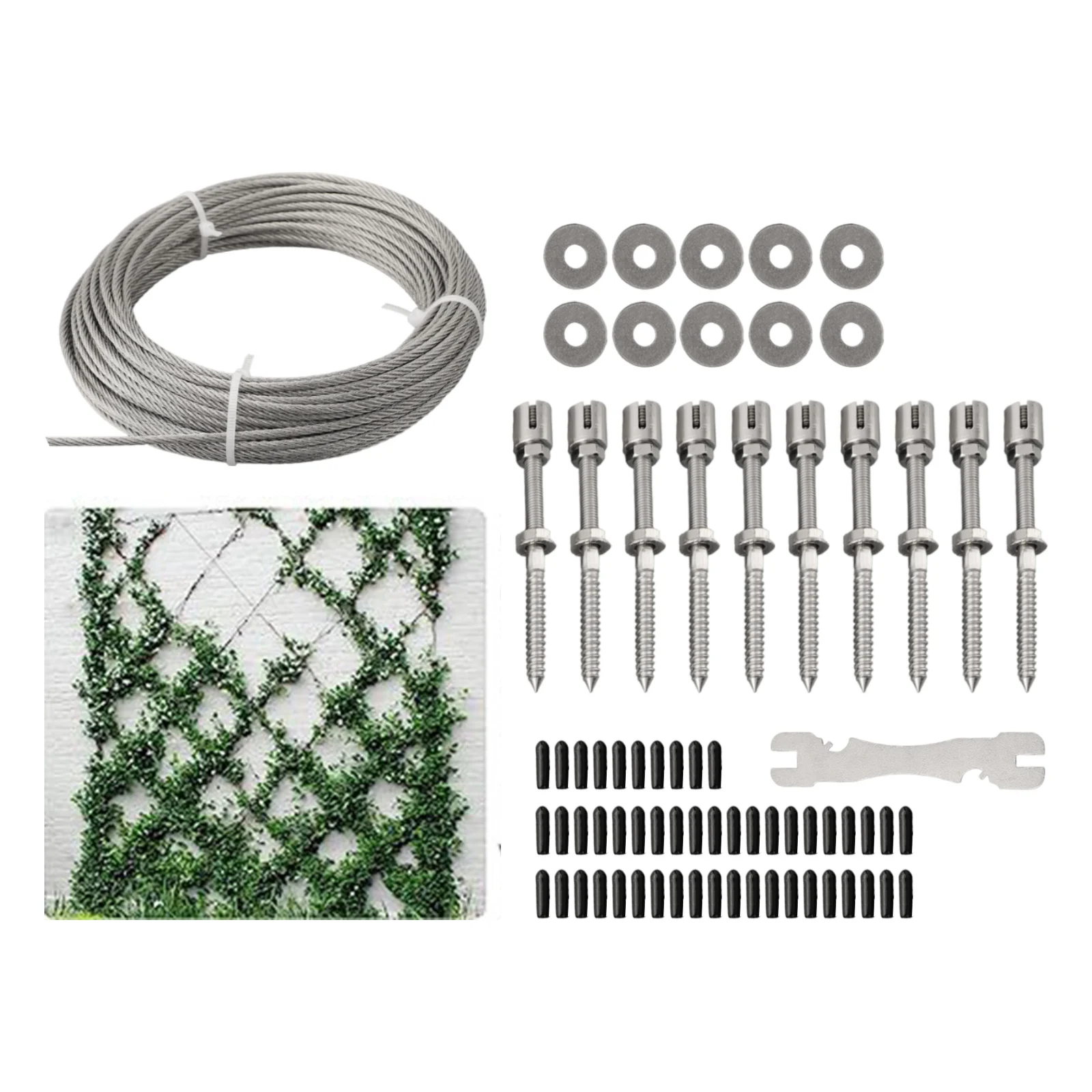 Premium Stainless Steel Climbing Plant Trellis Set Reusable Wall Trellis Kit for ideal for Various Climbing Plants