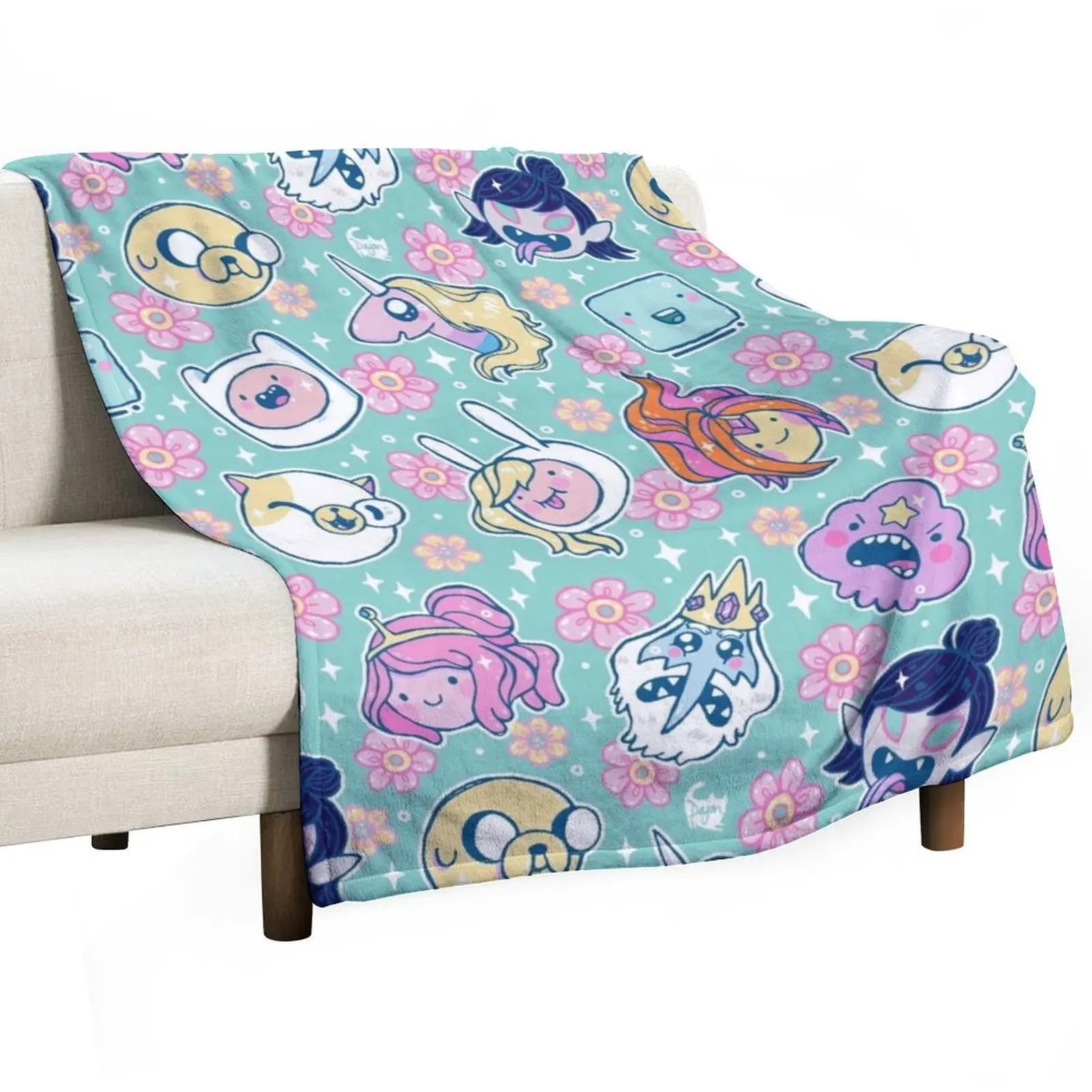 

Adventure Time Friends 1 - REMASTERED - Throw Blanket Giant Sofa Shaggy Flannel Fabric Luxury St Blankets