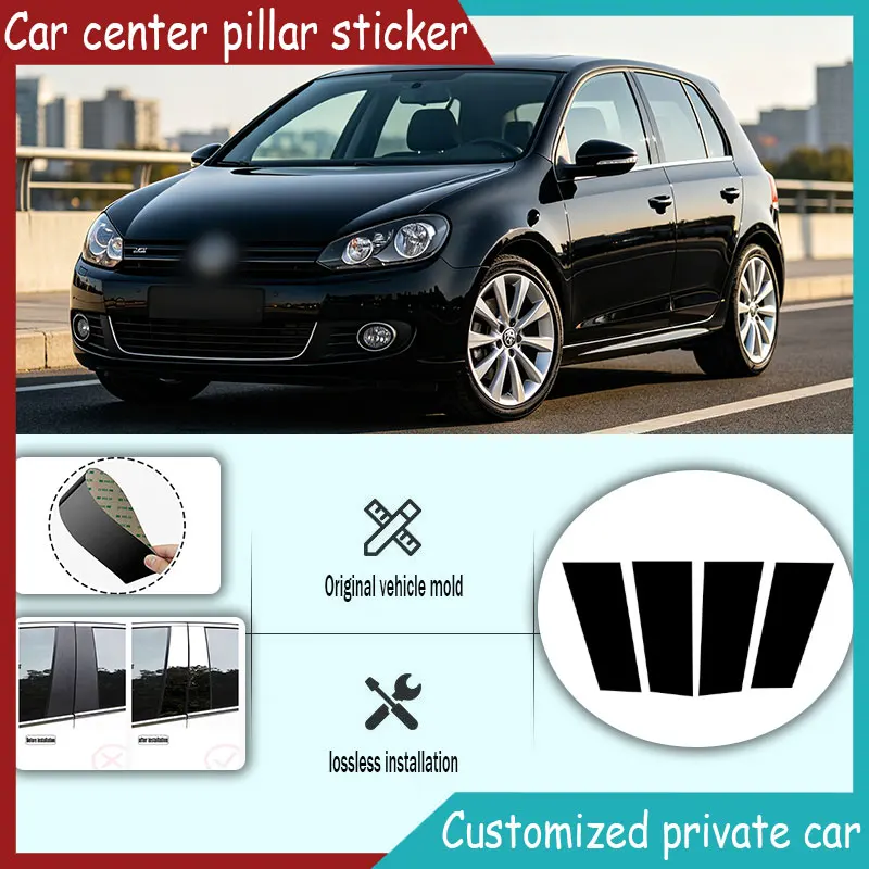 

For Hyundai i30 2022-2023 Carbon Fiber B C Pillar Door Column Trim Cover Sticker