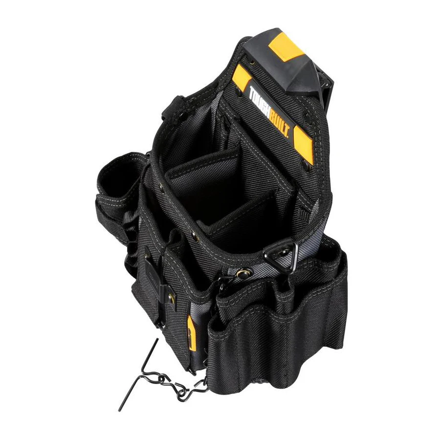 TOUGHBUILT TB-CT-114 Electrician Pouch + Shoulder Strap with 21 Pockets and Loops Convenient and Practical Rugged Tool Pouch