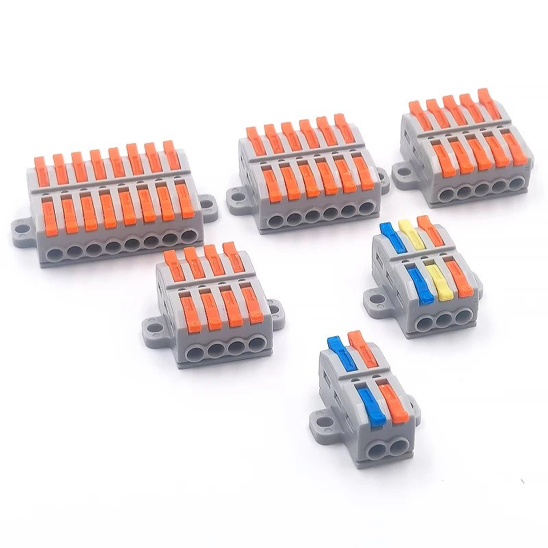 Cable Connector, Mini Terminal, Splitter Conductor, LED Light Source Connector, Screw Fixed Base, Guide Rail Base Optional