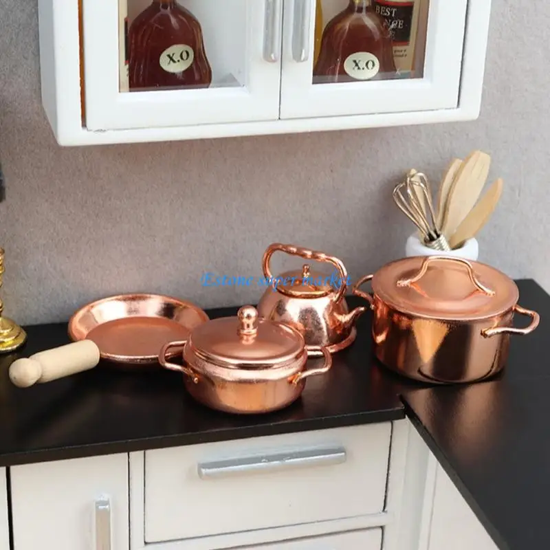 

090B 1/12 Scale Small Metal Containers for Model Kitchen Accessories Collection